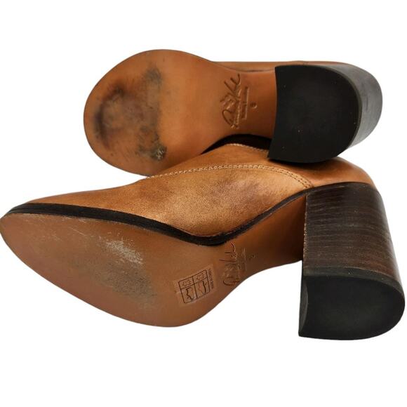 Patricia Nash Anna Block Heel Oxfords Tan Brown Leather Women's Size 6 - Picture 10 of 13